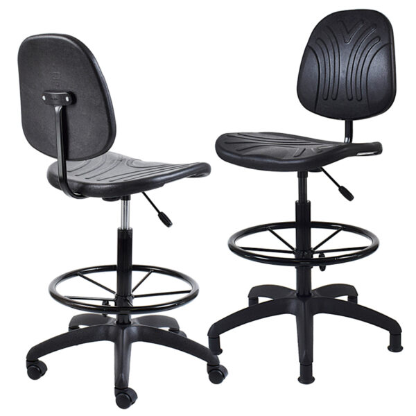 WC9 - WORKS DRAUGHTSMAN CHAIR (BLACK)