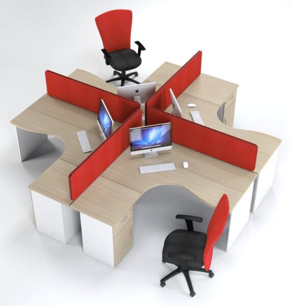 TITAN L-SHAPE CLUSTER DESK