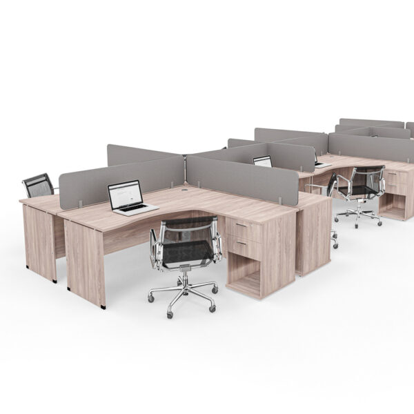 TITAN L-SHAPE CLUSTER DESK - Image 2